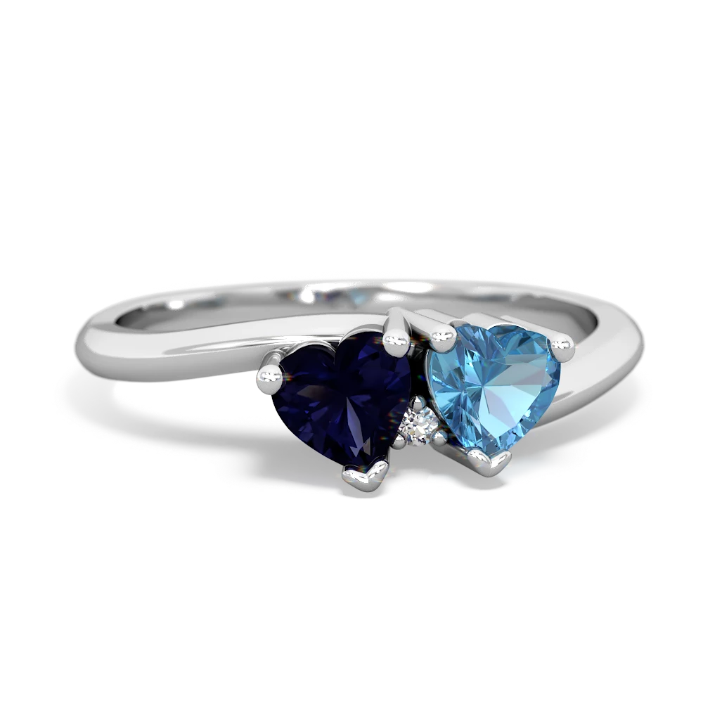 Sapphire Sweethearts 14K White Gold ring R5260