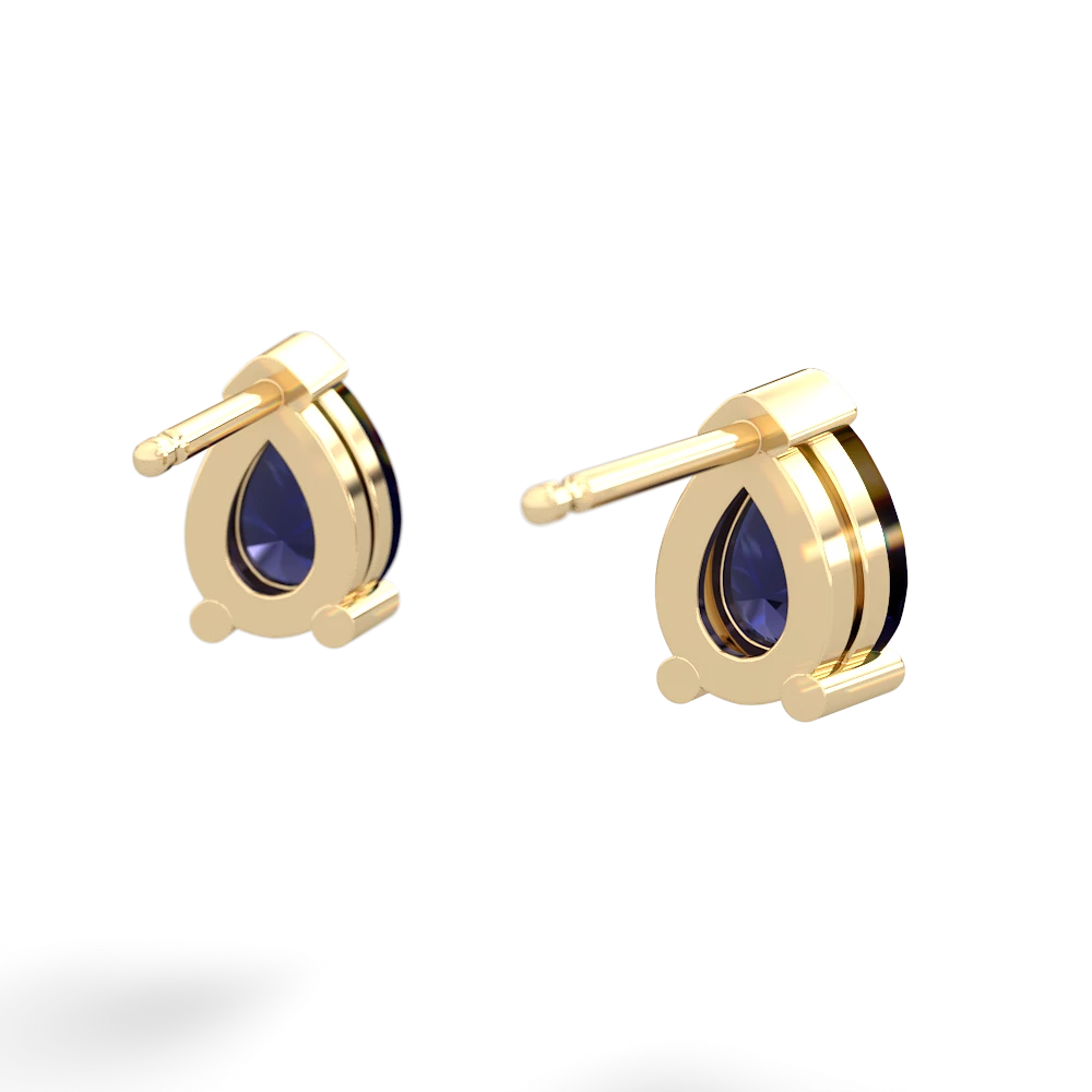 Sapphire Teardrop Stud 14K Yellow Gold earrings E1793