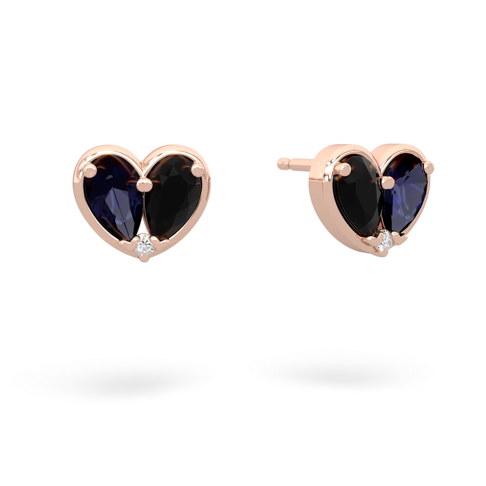 Sapphire 'Our Heart' 14K Rose Gold earrings E5072