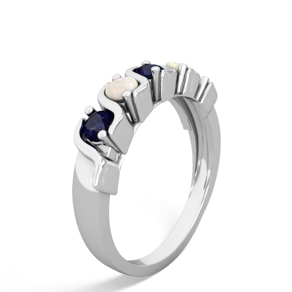 Sapphire Anniversary Band 14K White Gold ring R2089