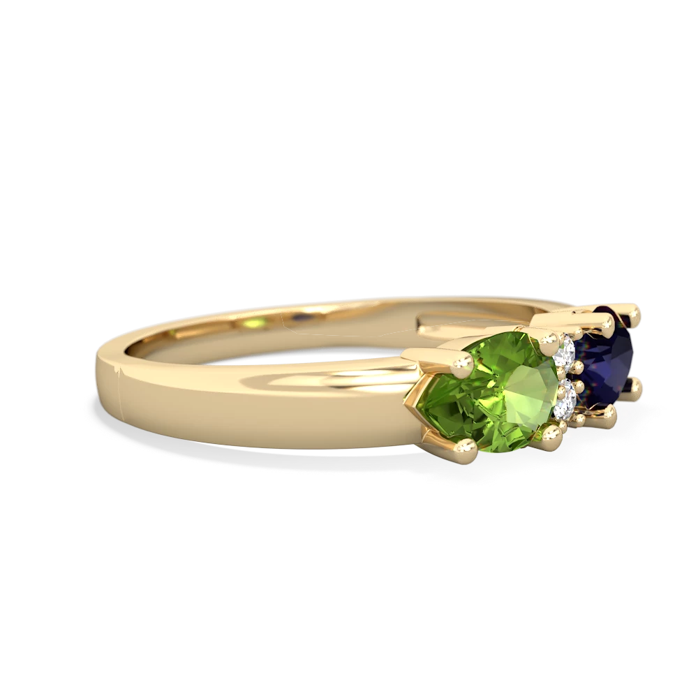 Sapphire Pear Bowtie 14K Yellow Gold ring R0865