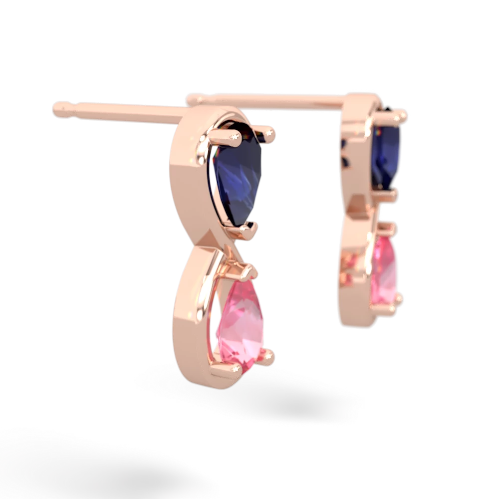 Sapphire Infinity 14K Rose Gold earrings E5050