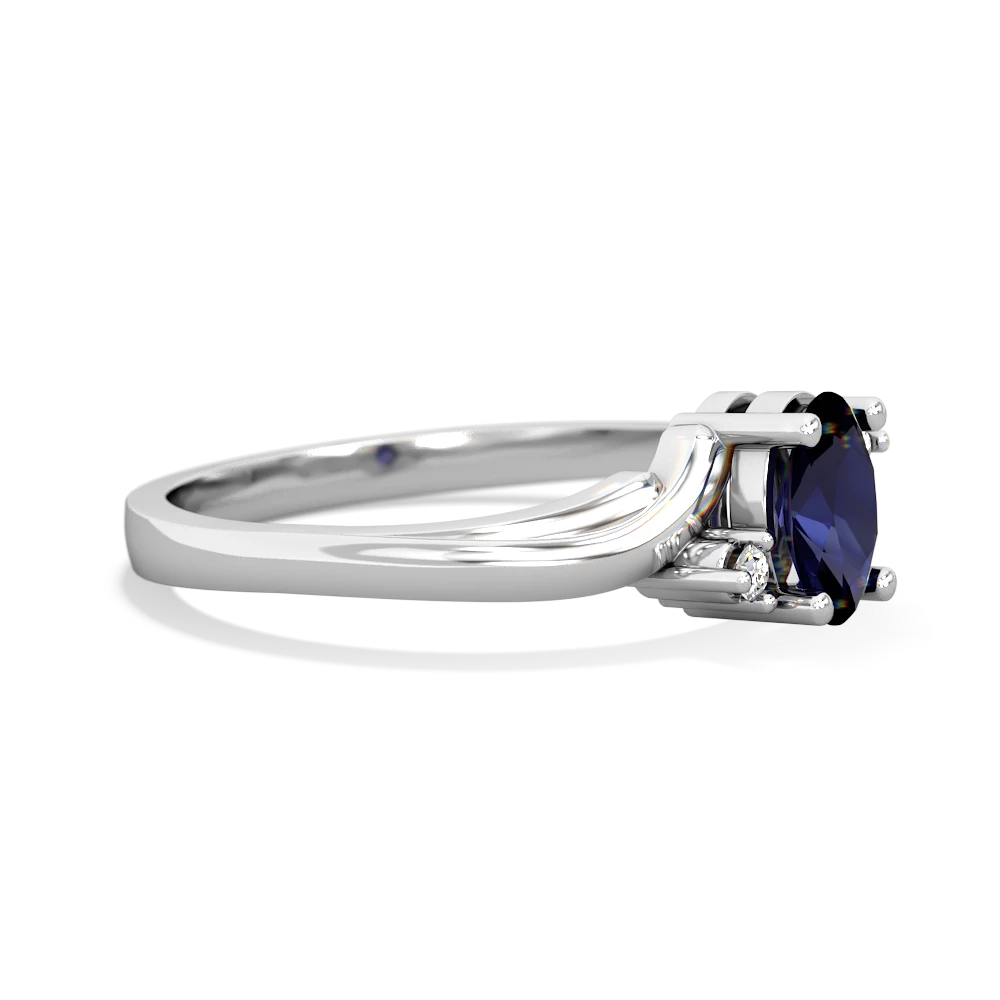 Sapphire Elegant Swirl 14K White Gold ring R2173