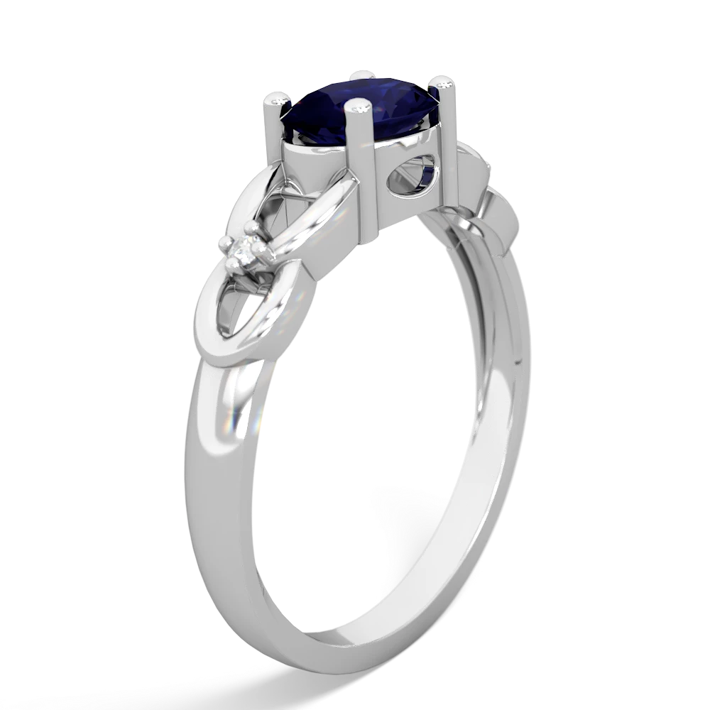 Sapphire Links 14K White Gold ring R4032