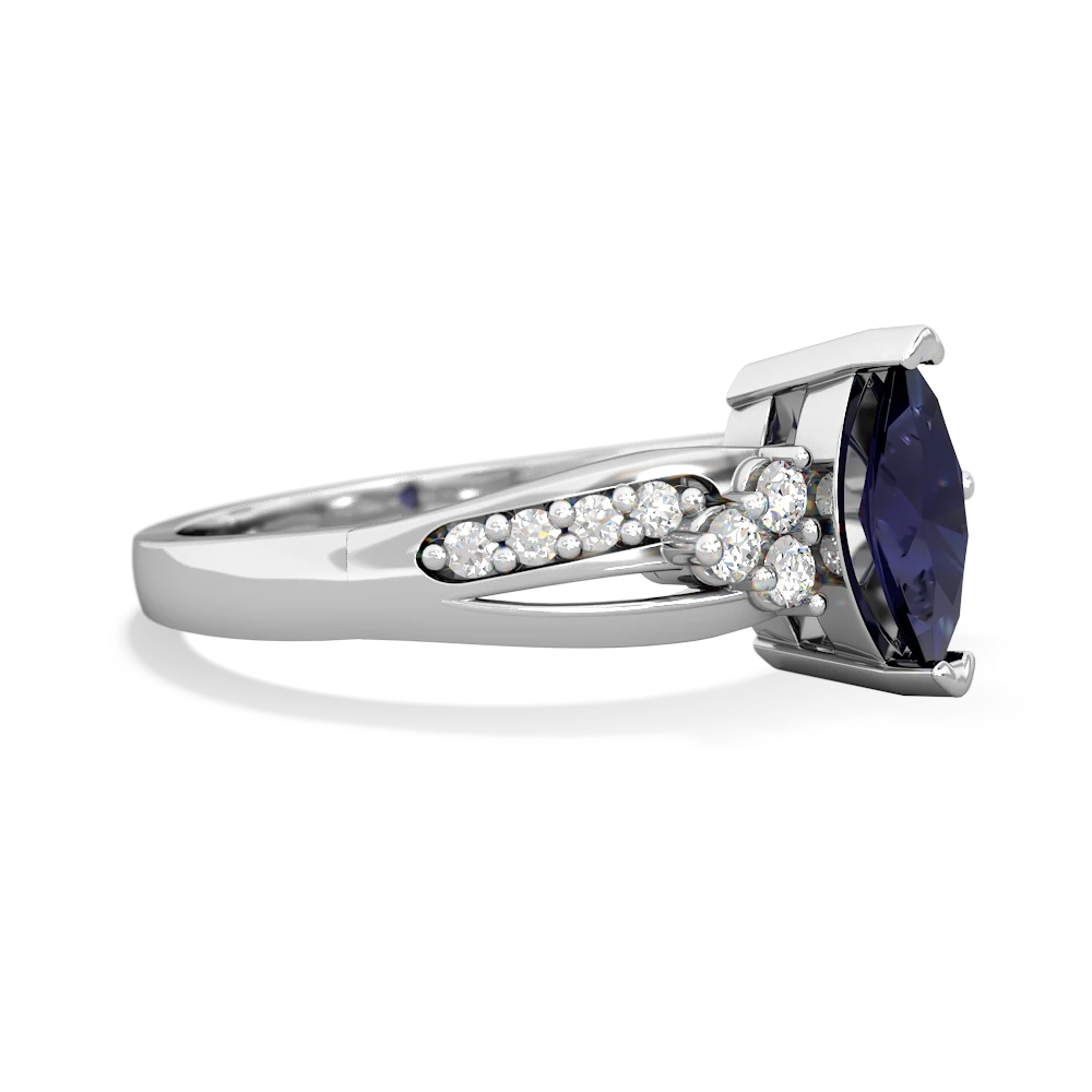 Sapphire Royal Marquise 14K White Gold ring R2343