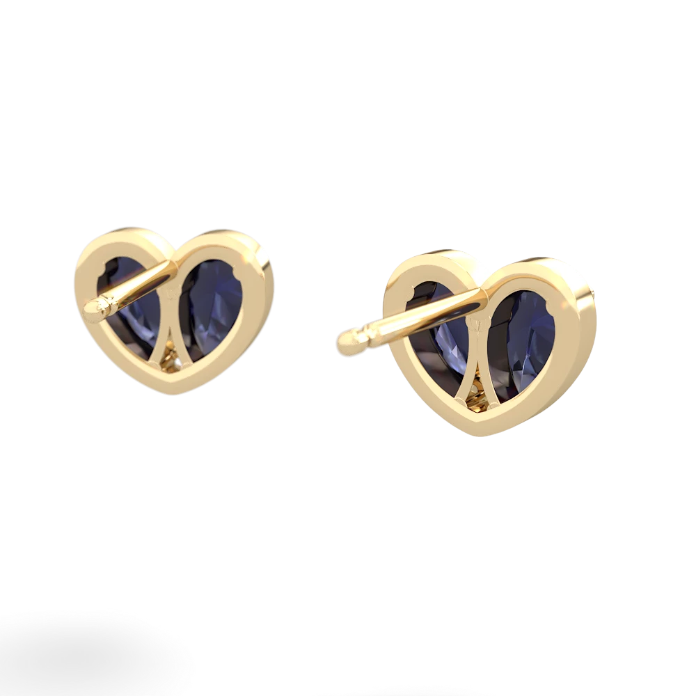 Sapphire 'Our Heart' 14K Yellow Gold earrings E5072