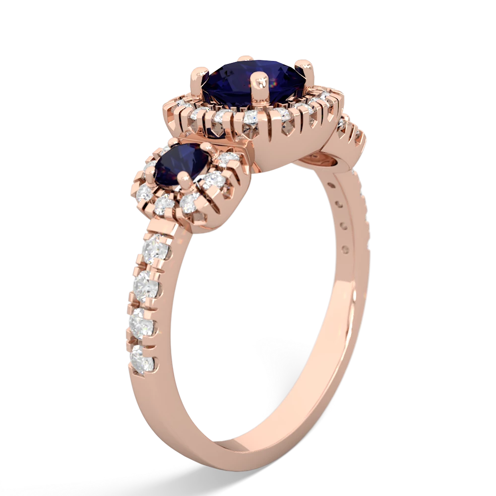 Peridot Regal Halo 14K Rose Gold ring R5350