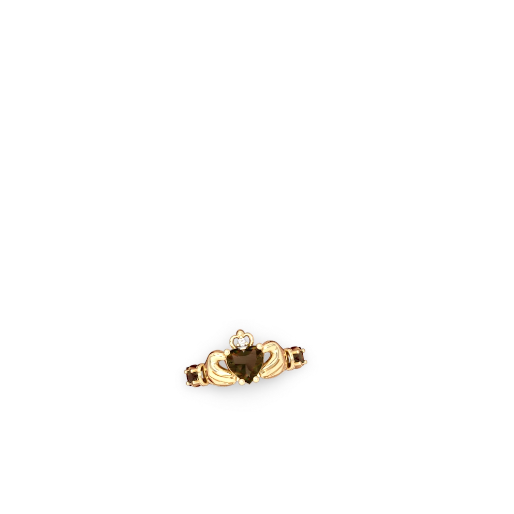 Citrine Claddagh Keepsake 14K Yellow Gold ring R5245