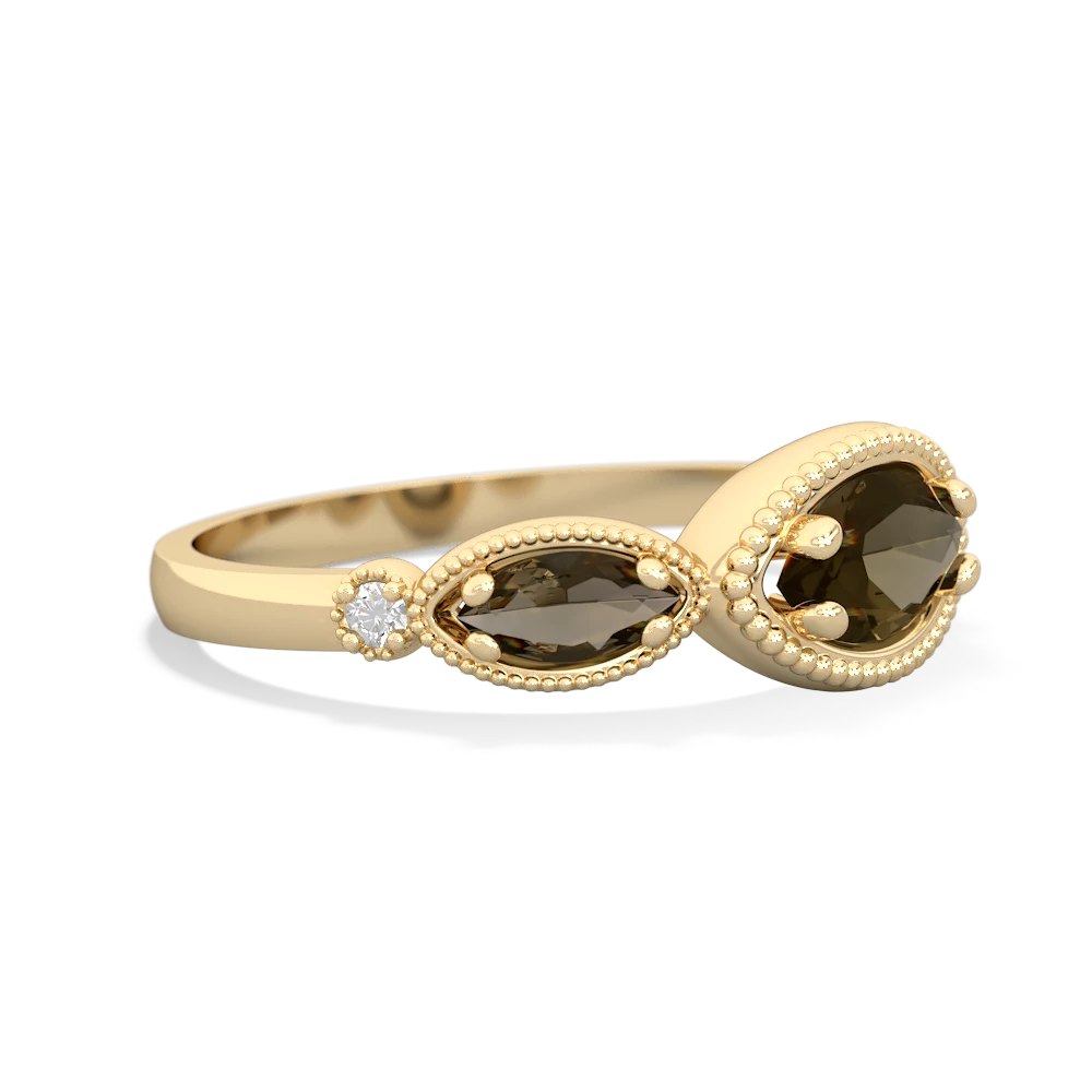Garnet Milgrain Marquise 14K Yellow Gold ring R5700