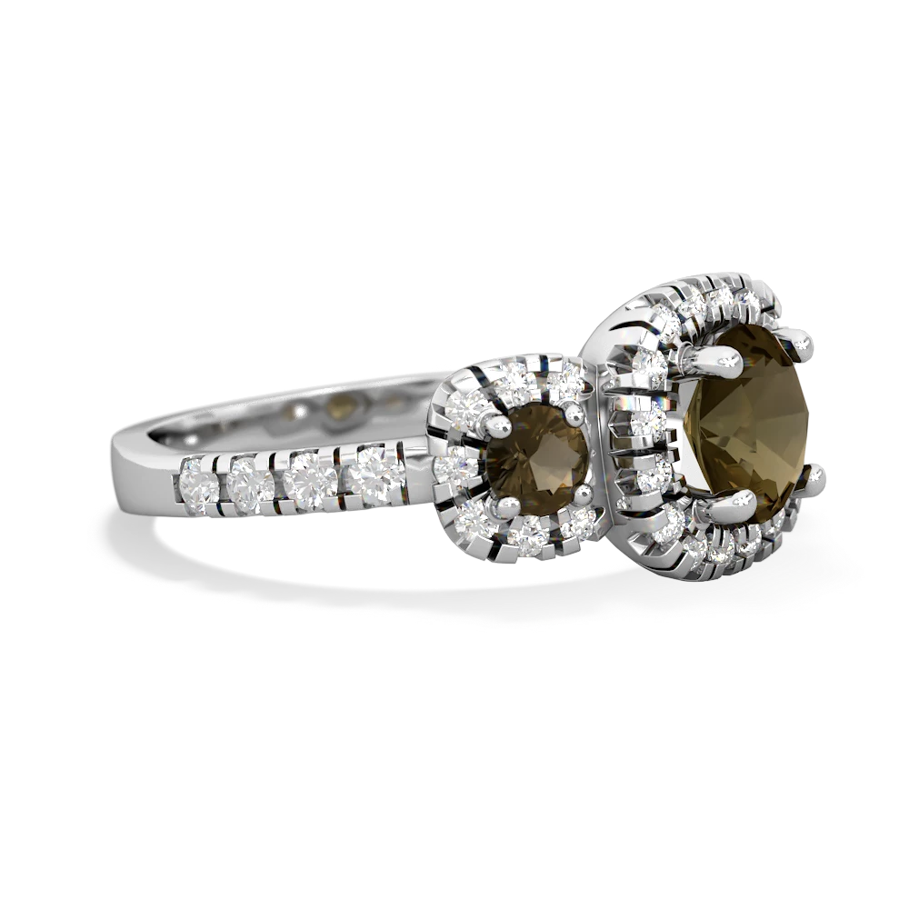 Amethyst Regal Halo 14K White Gold ring R5350