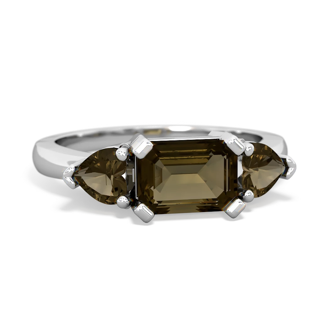 Ruby Three Stone 14K White Gold ring R5235