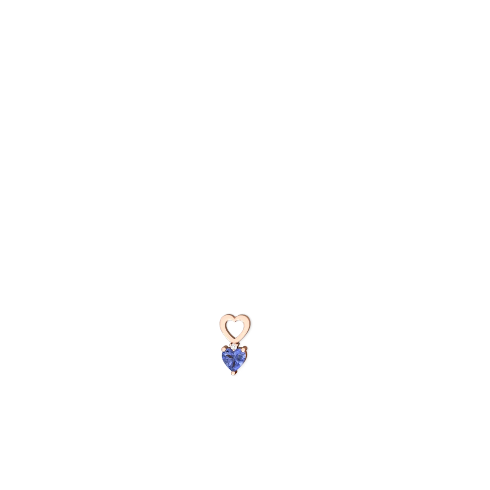 Tanzanite Four Hearts 14K Rose Gold earrings E2558