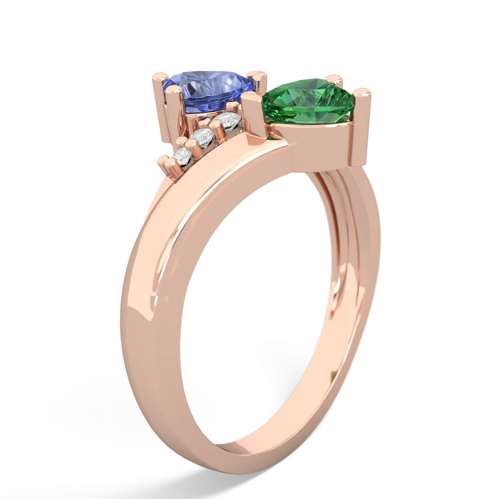 Tanzanite Heart To Heart 14K Rose Gold ring R2064