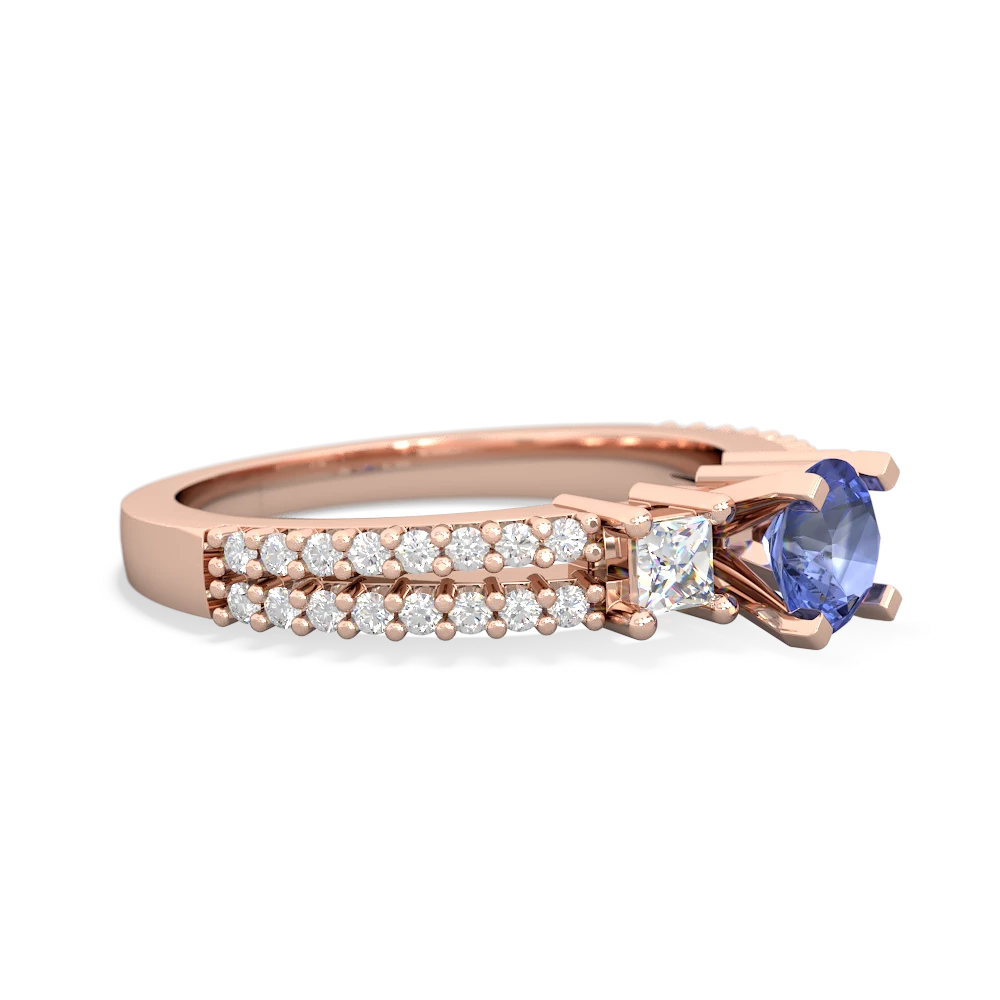 Tanzanite Classic 5Mm Round Engagement 14K Rose Gold ring R26435RD
