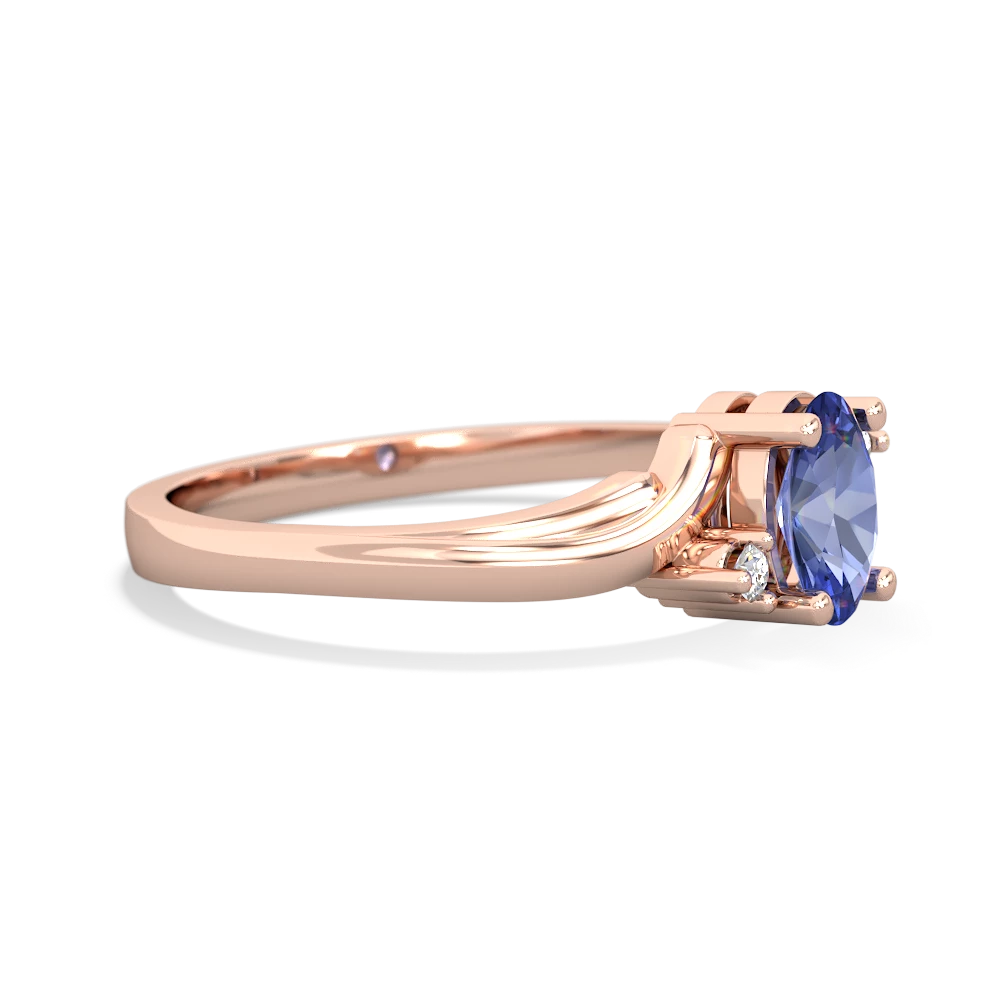 Tanzanite Elegant Swirl 14K Rose Gold ring R2173