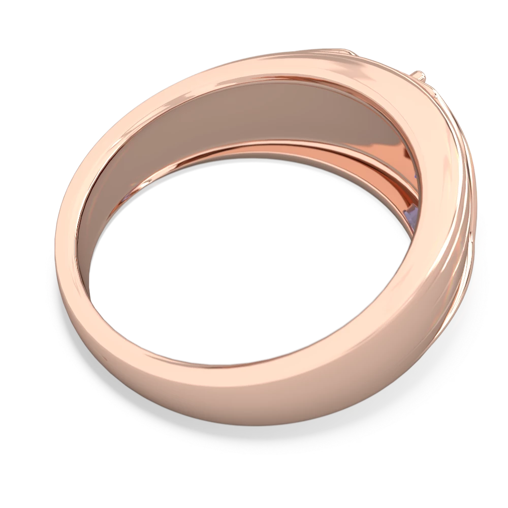 Tanzanite Men's Streamline 14K Rose Gold ring R0460
