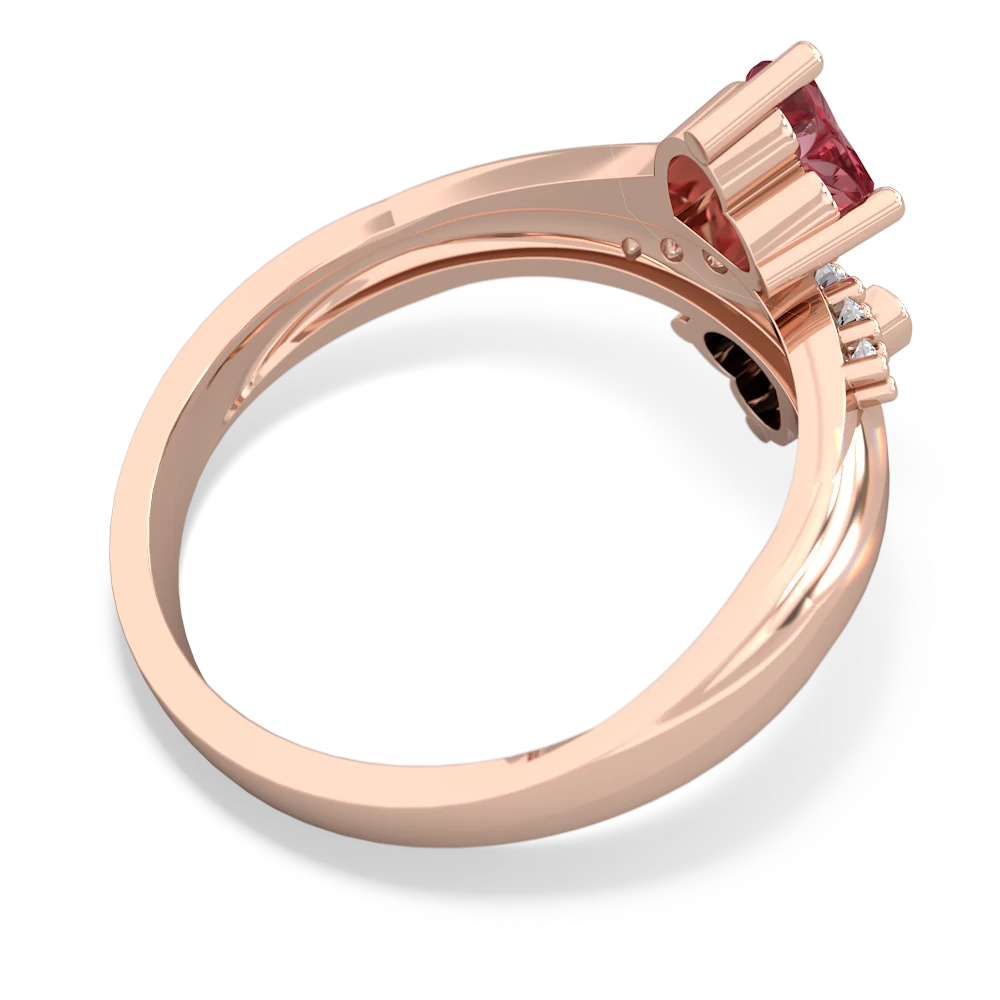 Pink Tourmaline Heart To Heart 14K Rose Gold ring R2064