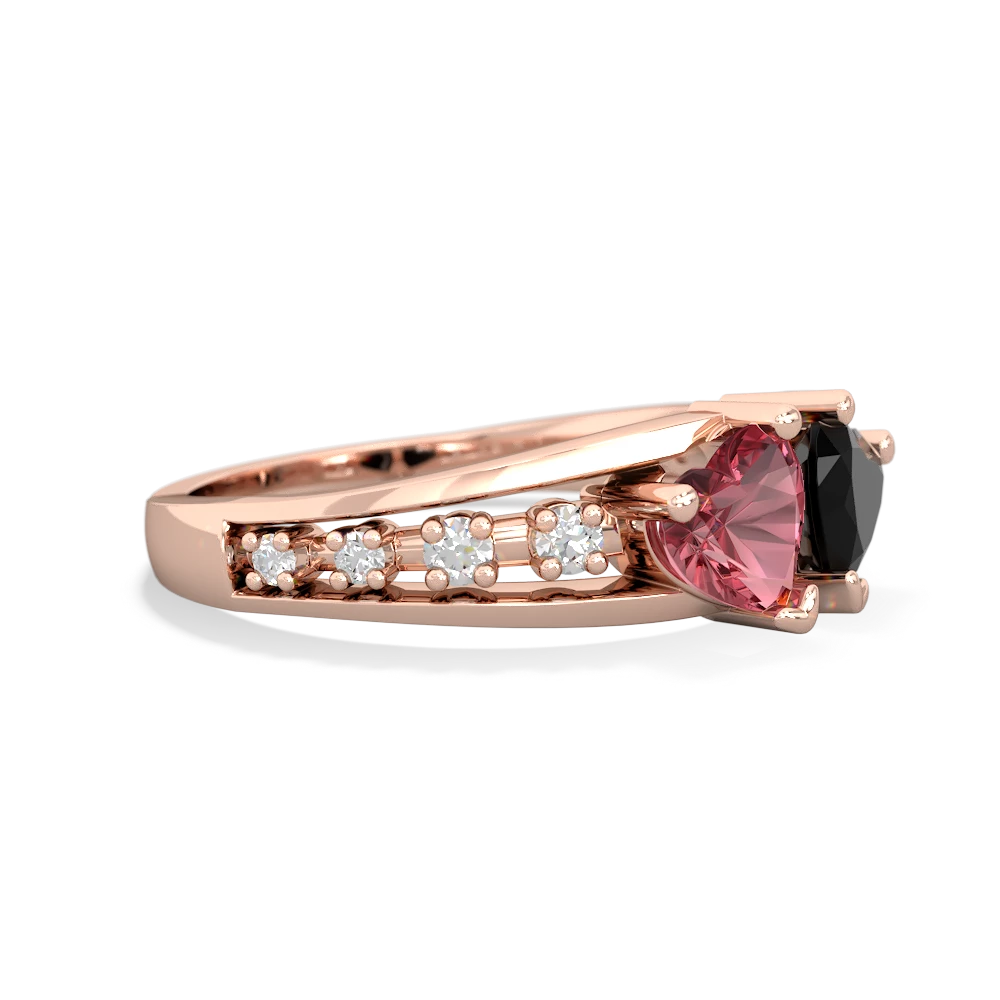 Pink Tourmaline Heart To Heart 14K Rose Gold ring R3342
