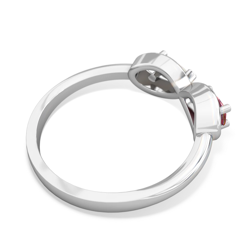 Pink Tourmaline Infinity 14K White Gold ring R5050