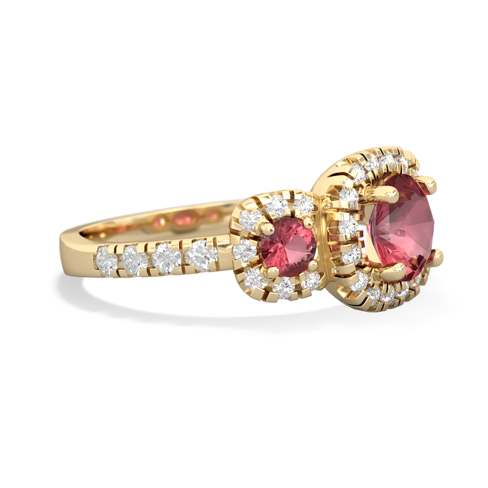 Ruby Regal Halo 14K Yellow Gold ring R5350