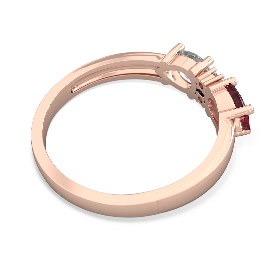 Pink Tourmaline Pear Bowtie 14K Rose Gold ring R0865