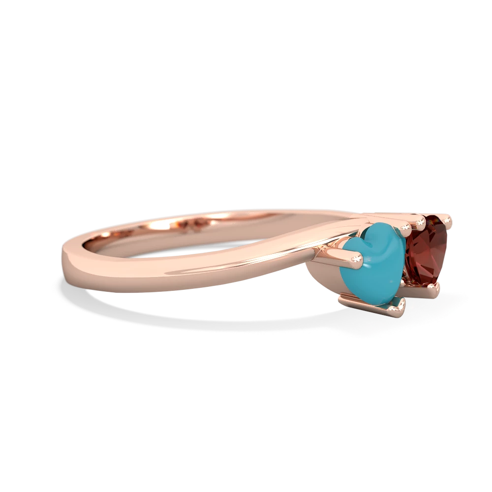 Turquoise Sweethearts 14K Rose Gold ring R5260