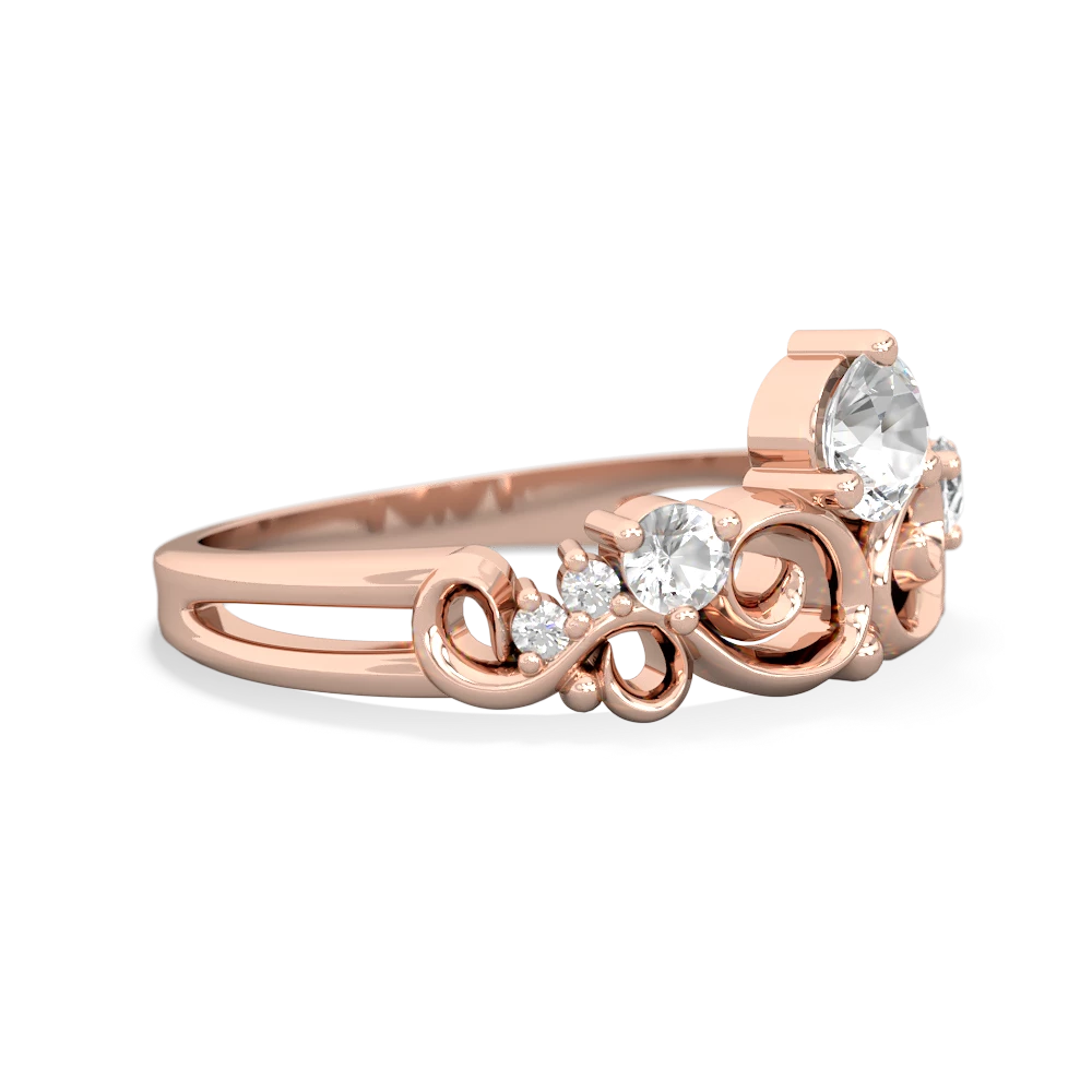 Smoky Quartz Crown Keepsake 14K Rose Gold ring R5740