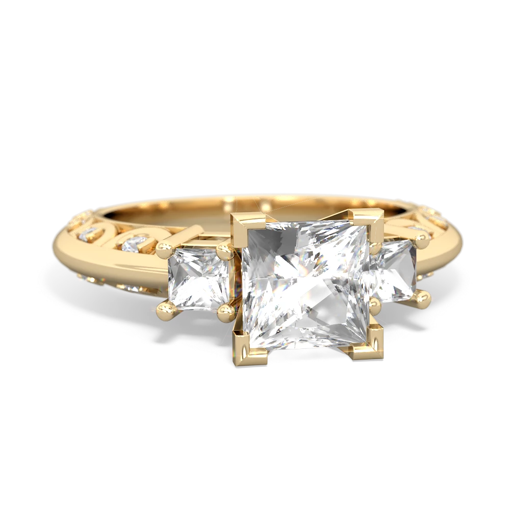 Citrine Eternal Embrace Engagement 14K Yellow Gold ring C2001