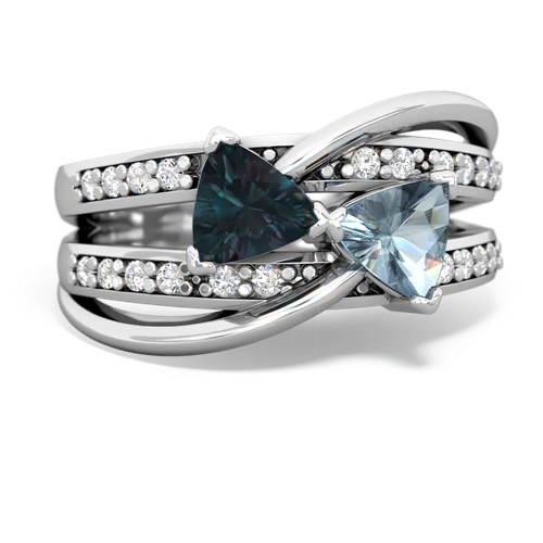 alexandrite-aquamarine couture ring