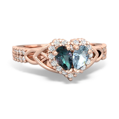 alexandrite-aquamarine keepsake engagement ring