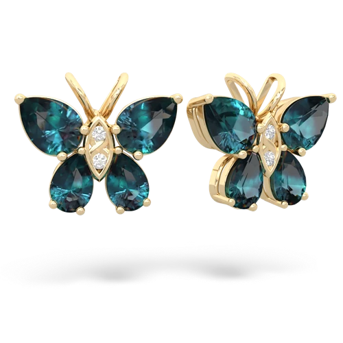alexandrite butterfly earrings