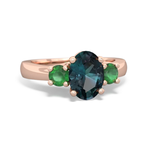 alexandrite-emerald timeless ring