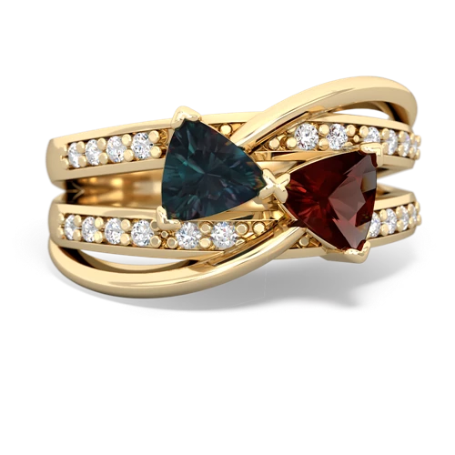 alexandrite-garnet couture ring