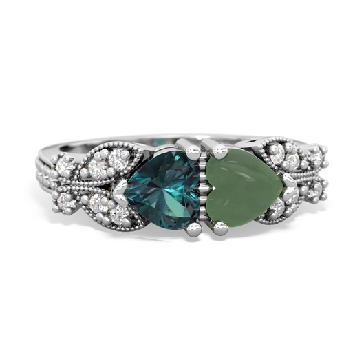 alexandrite-jade keepsake butterfly ring