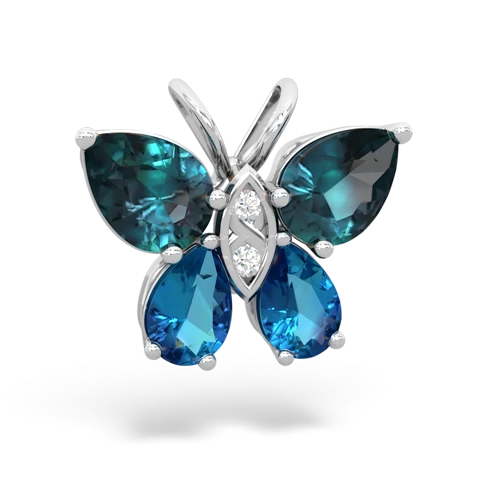 alexandrite-london topaz butterfly pendant