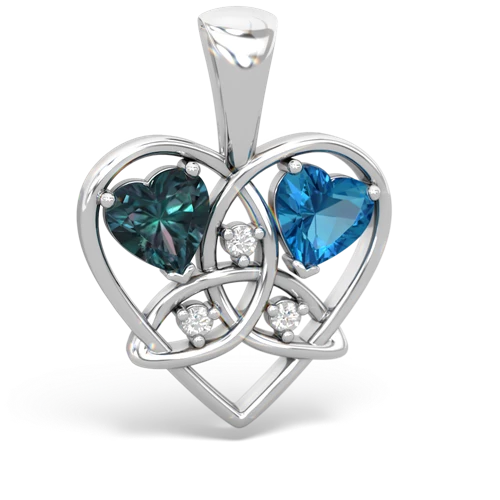 alexandrite-london topaz celtic heart pendant