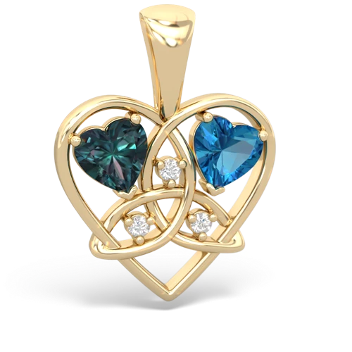 alexandrite-london topaz celtic heart pendant