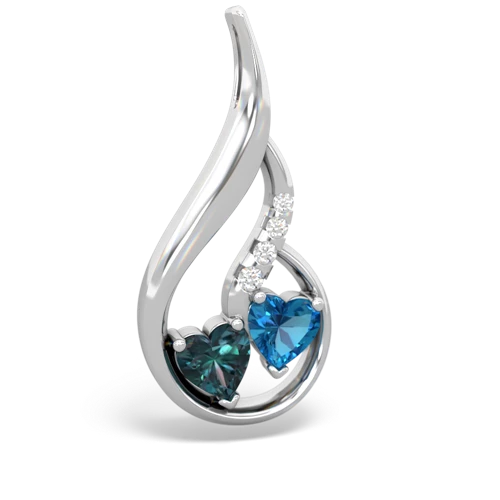 alexandrite-london topaz keepsake swirl pendant