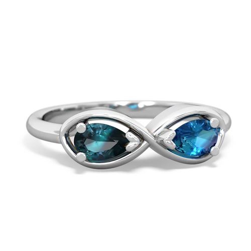 alexandrite-london topaz infinity ring