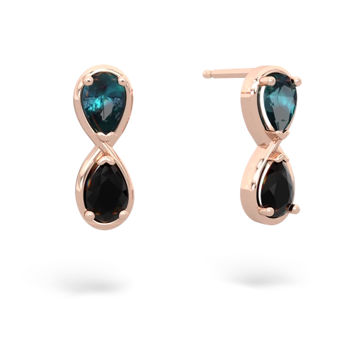alexandrite-onyx infinity earrings