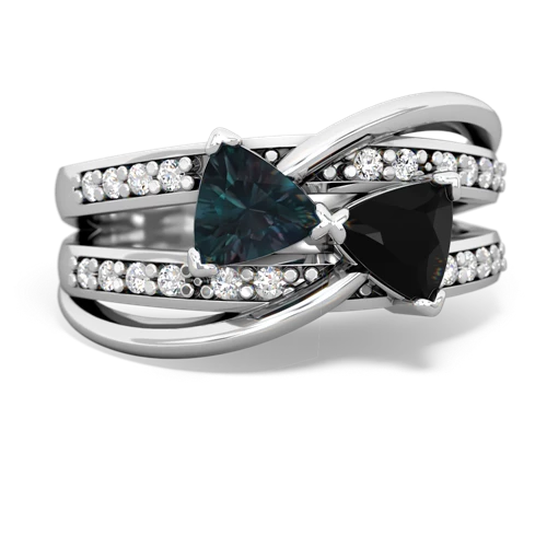 alexandrite-onyx couture ring