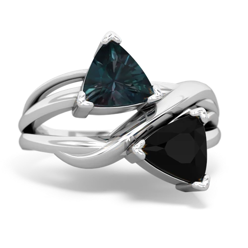 alexandrite-onyx filligree ring