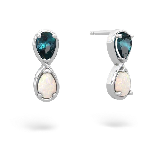 alexandrite-opal infinity earrings