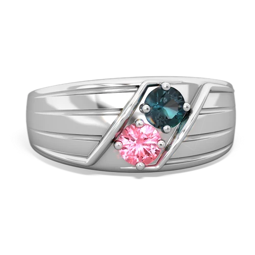 alexandrite-pink sapphire mens ring