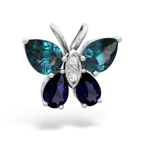 alexandrite-sapphire butterfly pendant