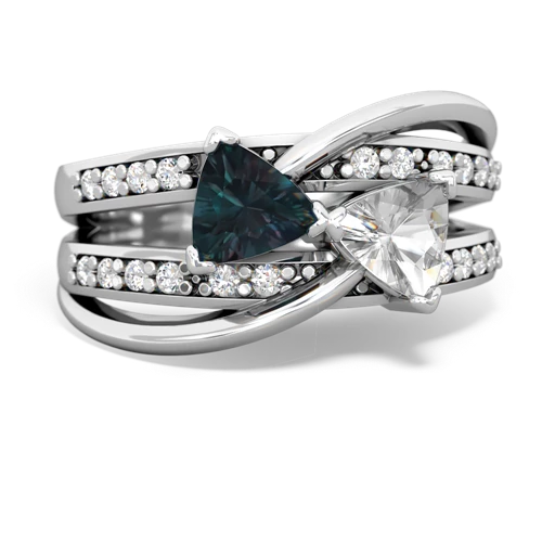 alexandrite-white topaz couture ring