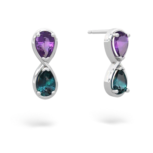 amethyst-alexandrite infinity earrings