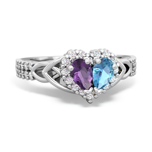 amethyst-blue topaz keepsake engagement ring