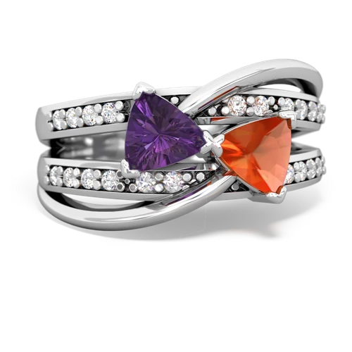 amethyst-fire opal couture ring