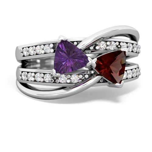 amethyst-garnet couture ring